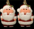 2 CHRISTMAS HANGING GLITTER SANTA BAUBLES. 53679