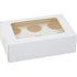 Cupcake Holder Box - 6 Holes White Cup Cake Container JL8895