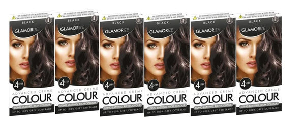 GLAMORIZE LONG LASTING WOMAN HAIR DYE COLOUR NO. 1 - BLACK 6/PK. OL309642