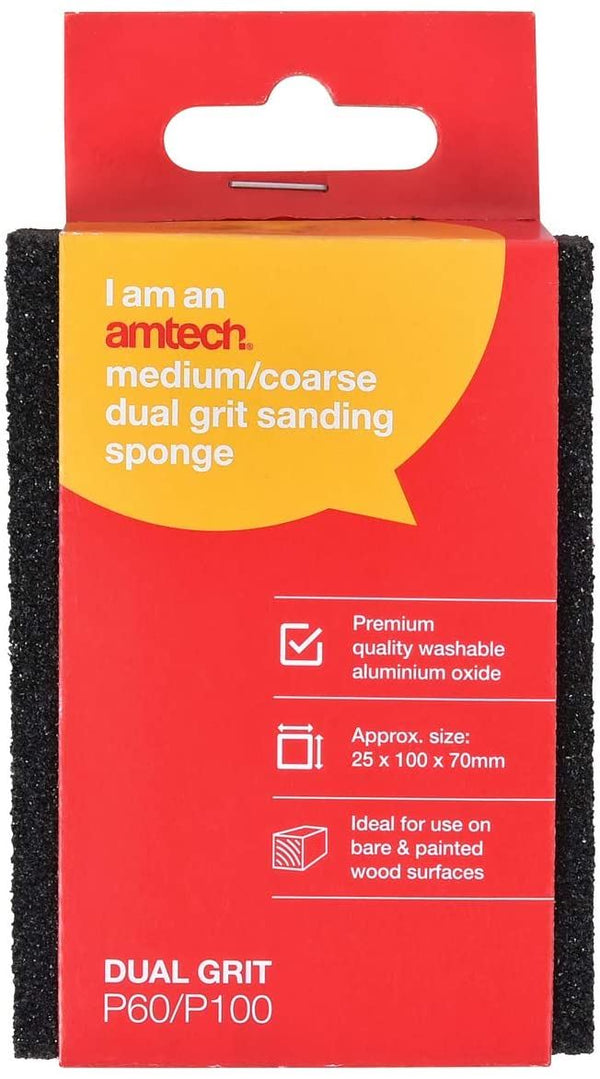Dual Grit Sanding Sponge - AMTECH P60/100 AME0280