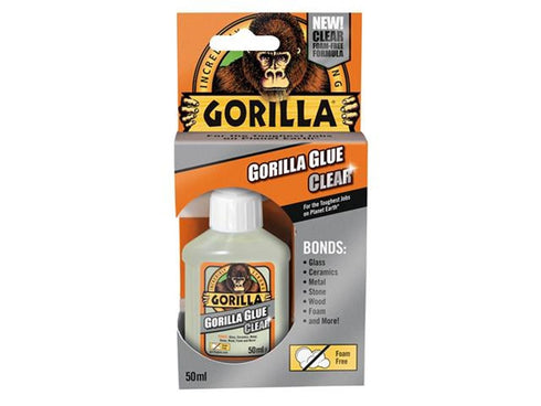 Gorilla Glue Clear Adhesive 50ml - Strong Bonding for All Surfaces