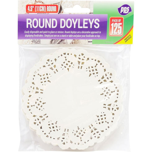 Round Paper Doilies 11.5cm - Elegant Presentation 125/Pack