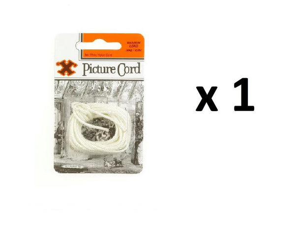 Picture Hanging Cord - SHAW X WHITE NYLON 3M 30KG/65LBS FS12840