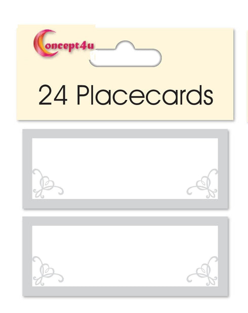 Silver Place Cards - Elegant Table Setting | 24 Pack 947949