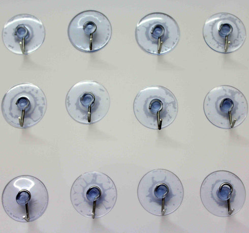 12 X GLASS WINDOWS SUCKER VACUUM SUCTION HOOKS. Z98393
