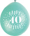 40th Birthday Balloons - Multicolour Latex Pack | UNI56050