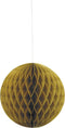 Gold Honeycomb Pom Pom 8 Inch - Elegant Party Decorations