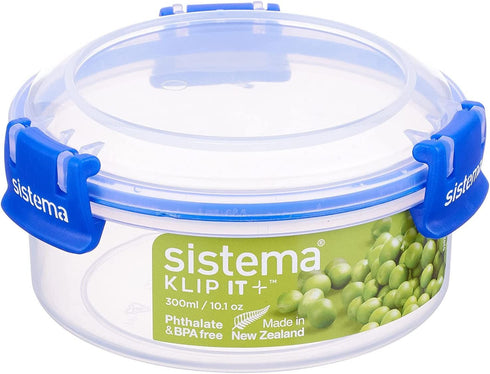 SISTEMA KLIP IT PLUS ROUND FOOD STORAGE CONTAINER 300ML. SIS881303