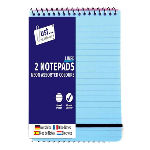 TALLON NEON NOTEBOOKS 2/PK - 128MM X 176MM. TA6616