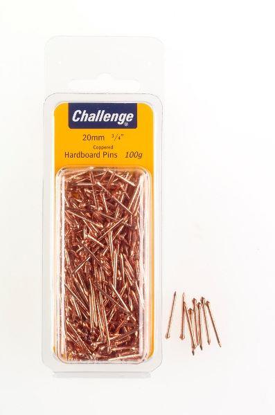 Copper Plated Pins 20mm - Premium Hardboard Fasteners