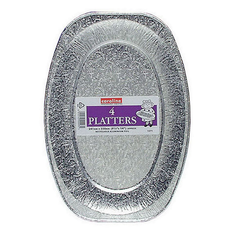 Silver Foil Platter - Caroline Monster 14 Inch Pack of 4
