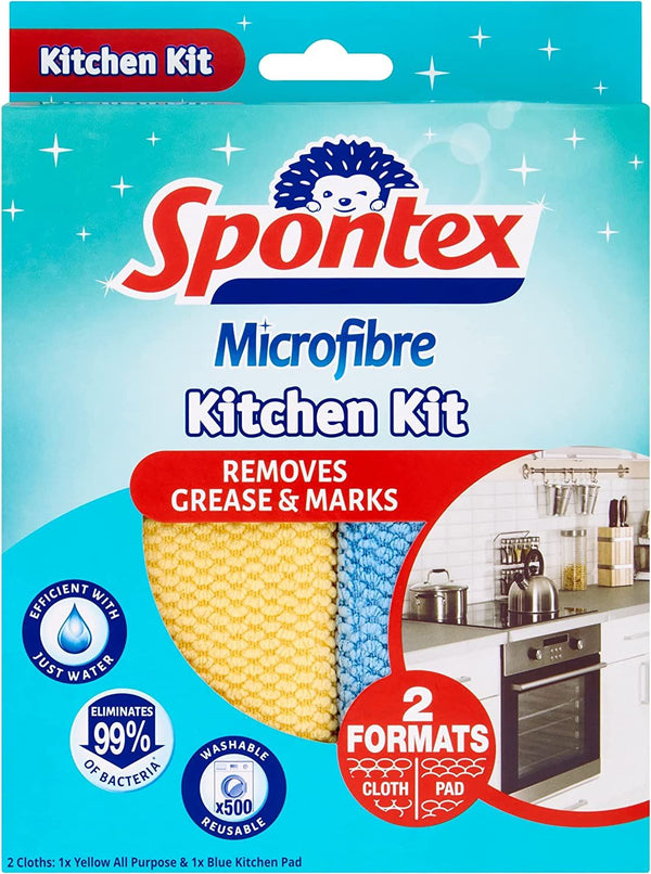 SPONTEX MICROFIBRE KITCHEN KIT (2 CLOTHES). 12090962