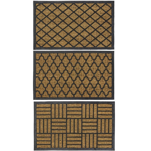 Door Scraper Mat - JVL Woven Tuffscrape 45cm x 75cm 02-133