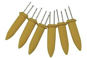 Corn on the Cob Forks - Screw-In Style Sweetcorn Set of 6