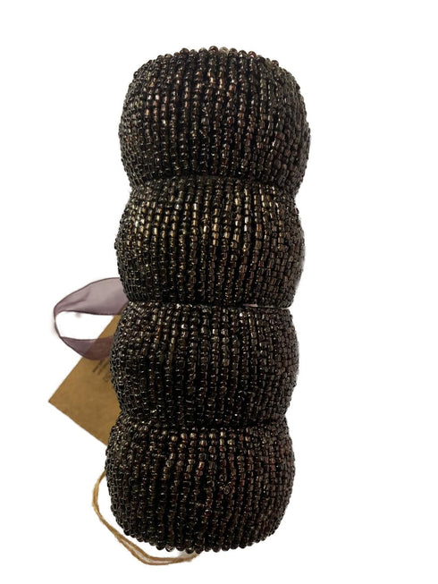 CHOCOLATE BROWN NAPKINS RING 4/PK. KI6745