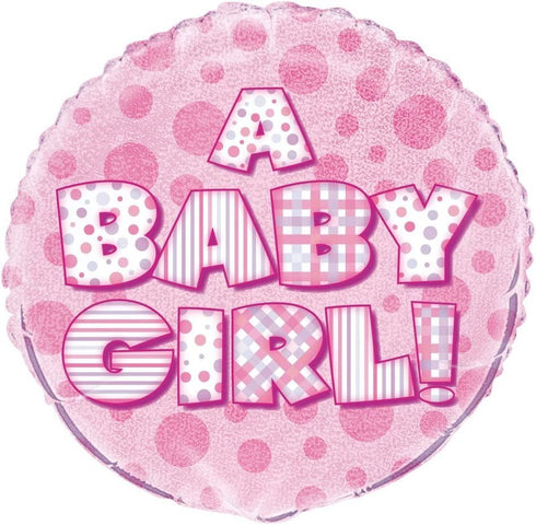 Baby Girl Balloon - Holographic Foil for Showers | UNI55533