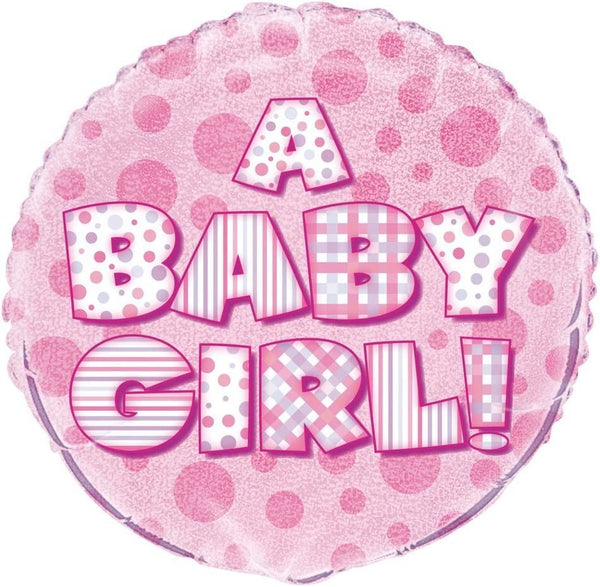 Baby Girl Balloon - Holographic Foil for Showers | UNI55533