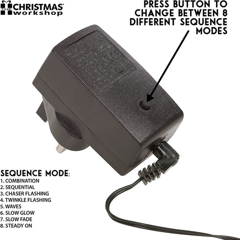 CHRISTMAS WORKSHOP CHASER LIGHTS 100 - BLUE & WHITE. BML78580