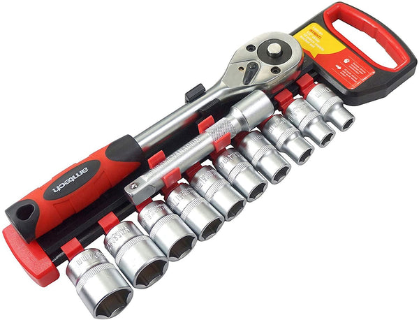 Metric Wrench Set - AMTECH 1/2" Drive 12 Pcs Chrome Vanadium Steel