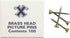 Brass Picture Pins - SHAW X Knurled Head 100 Pack FS12810