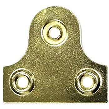 Brass Plated Mirror Plate 38mm Slotted - STAR PACK 72036