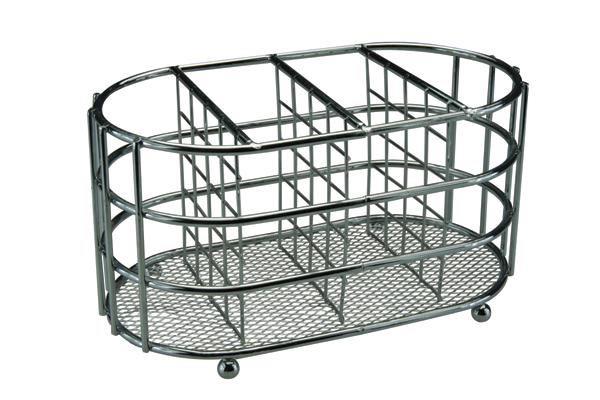 Chrome Cutlery Tray - Elegant Ovel Caddy for Dining | AP5661