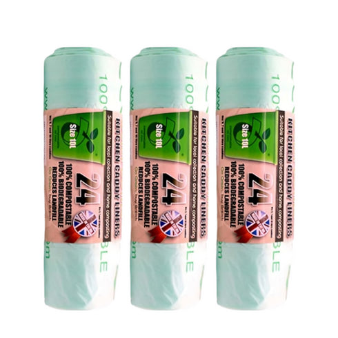 Compostable Caddy Bags 10L 24-Pack - ECO BAG EC228