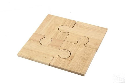 Wooden Jigsaw Coasters - APOLLO 4 Piece Puzzle Set AP8545