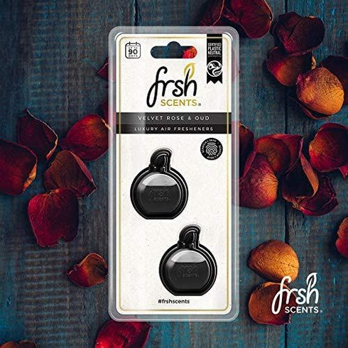 Car Air Freshener Velvet Rose & Oud - FRSH SCENTS 2/PK