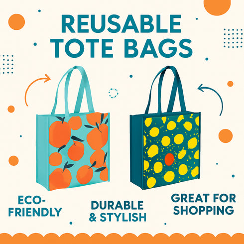 TALLON LARGE SQUARE PP FRUITS SHOPPING BAG 40 X 40CM. TA7347