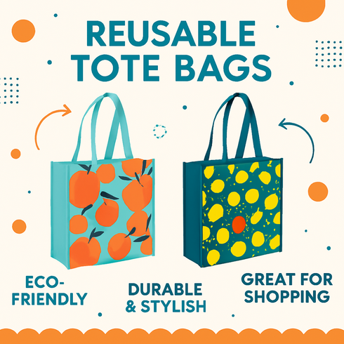 TALLON LARGE SQUARE PP FRUITS SHOPPING BAG 40 X 40CM. TA7347