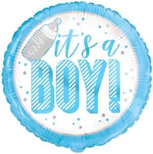 Baby Shower Balloon - Boy Round Foil 18" Blue UNI56761