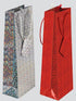 GIFTMAKER ASSORTED COLOUR HALOGRAPHIC BOTTLE BAG. HGBB