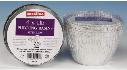 Pudding Basins with Lid - Caroline 1 LB Pack of 4 | 1044
