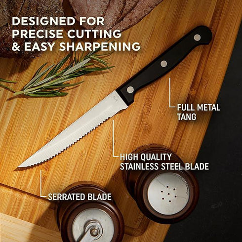 FUSION STAINLESS STEEL STEAK KNIVES 6/PK. DGI7345
