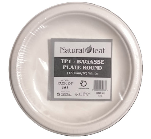 Biodegradable Bagasse Plates 6 Inch - Eco-Friendly Tableware