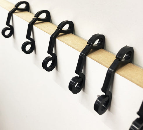 50 EXTERNAL LIGHT GUTTER HOOKS BLACK. 56477 FF04B