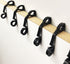 50 EXTERNAL LIGHT GUTTER HOOKS BLACK. 56477 FF04B