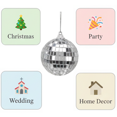 4 MIRROR BALL 60MM. HBB005