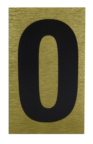 Reflective House Number - Rowan Black & Gold Sticker #0