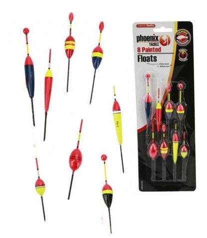 8 ASSORTED PAINTED FLOATS. P096039