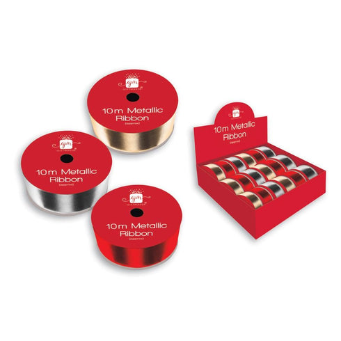 GIFTMAKER METALLIC PARTY RIBBON 3CM X 10M. XAKGA208