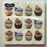 PALOMA 3 PLY SERVIETTES / NAPKINS 33CM X 33CM 20/PK - CUP CAKE. NP33CC/17