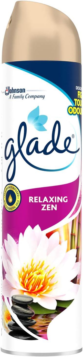 GLADE AIR FRESHENER RELAXING ZEN 300ML ROOM SPRAY. PTHOGLA091