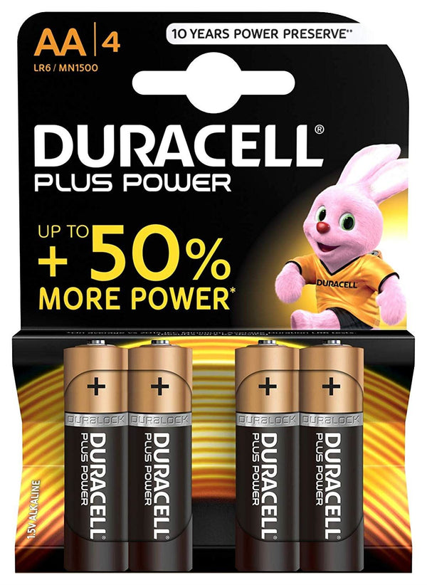 Duracell AA Batteries - 4 Pack MN1500PLUS High Performance