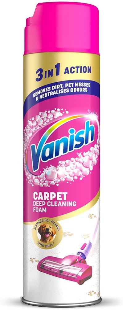 VANISH CARPET CLEANER STAIN REMOVER FOAM 3 IN 1 600ML. PTHOVAN071