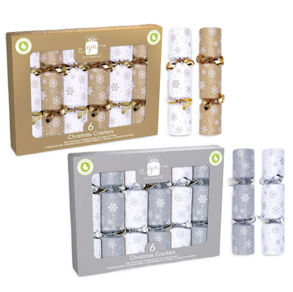 GIFTMAKER CHRISTMAS CRACKERS 6/PK - GOLD & SILVER. XAPGS101