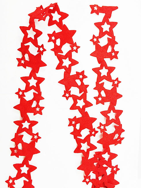 CHRISTMAS XMAS TABLE DECORATION RUNNER SOFT DECOR AIR LAID 72 INCH X 5 CM STARS DESIGN. TARU