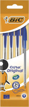 BIC Blue Ballpoint Pens - Cristal Original 4 Pack GSDKD32564