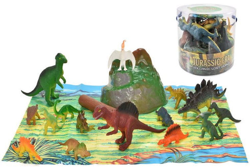 Dinosaur Toy Set - 18 PC Dinosaurs in Tub TY0660